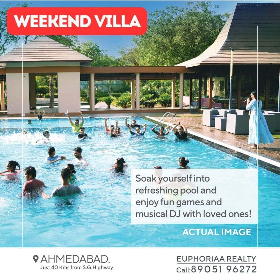 The Cube Club Weekend Villa at Bavla Road, Europian Theme Fully Furnished villa at 32 Lakhs with 8% Return