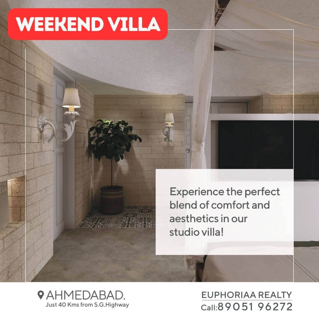 The Cube Club Weekend Villa at Bavla Road, Europian Theme Fully Furnished villa at 32 Lakhs with 8% Return