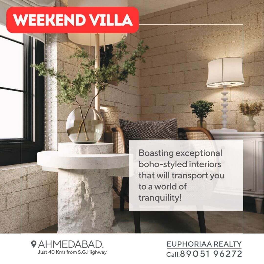 The Cube Club Weekend Villa at Bavla Road, Europian Theme Fully Furnished villa at 32 Lakhs with 8% Return