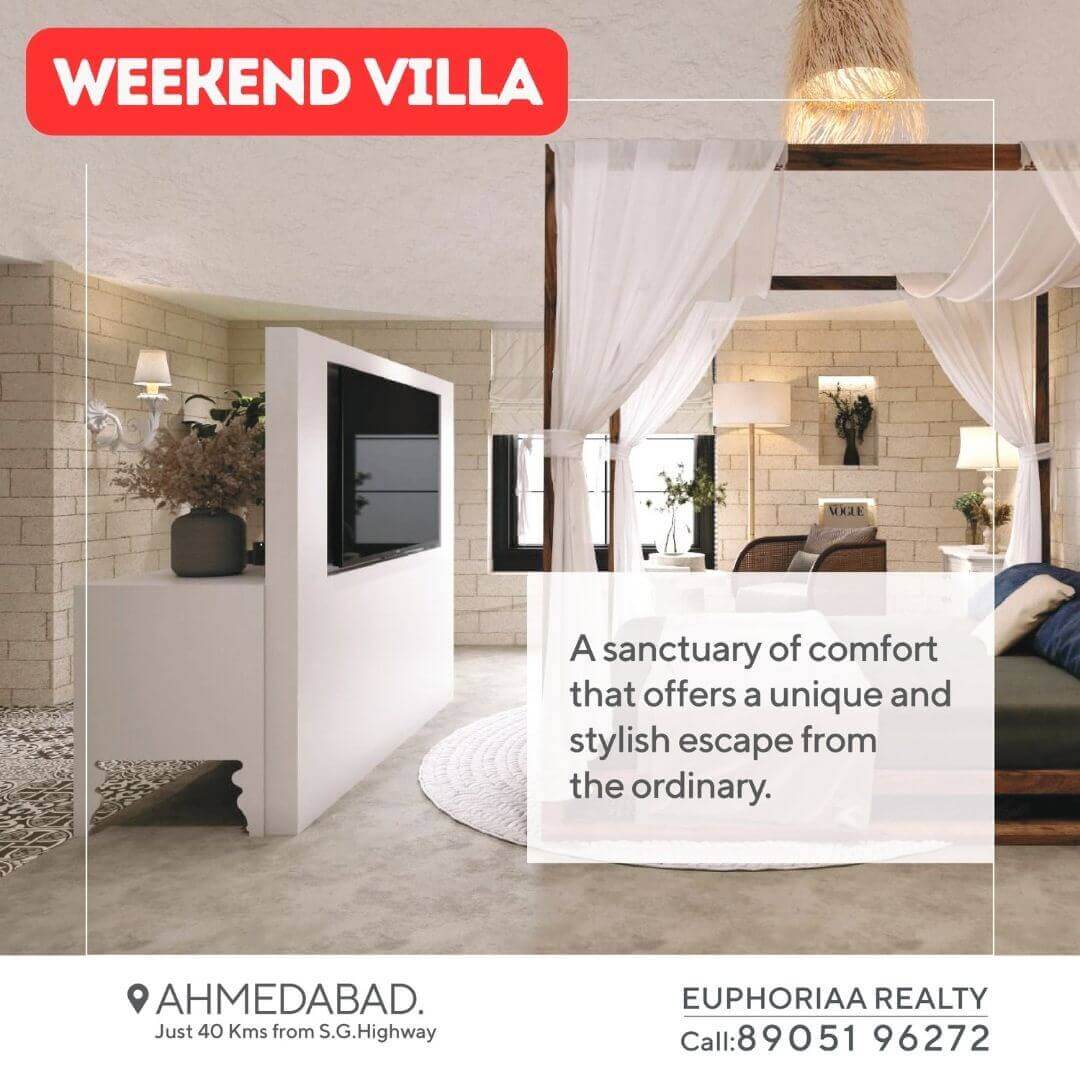 The Cube Club Weekend Villa at Bavla Road, Europian Theme Fully Furnished villa at 32 Lakhs with 8% Return