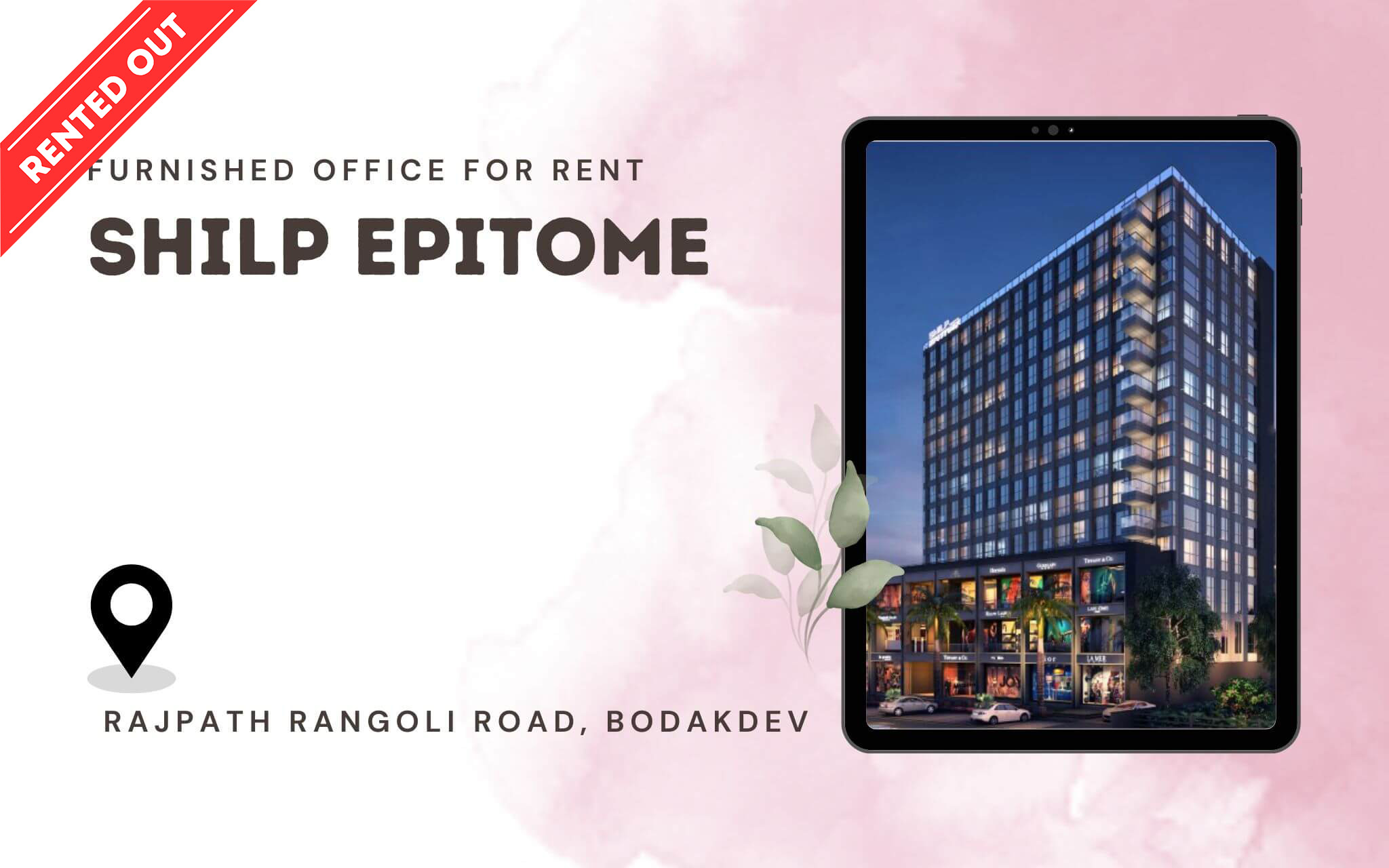 Unfurnished Office Space for Rent | Shilp Epitome | Bodakdev | Ahmedabad